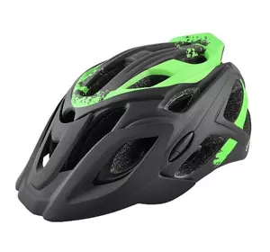 Велосипедный шлем GREY'S черно-зеленый мат., M