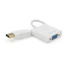 Конвертер Display Port (тато) на VGA(мама) 30cm, White,4K/2K, Пакет Конвертер Display Port (тато) на VGA(мама) 30cm, White,4K/2K, Пакет