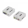 Конвертер Mini, VGA to AV, ВИХІД 3RCA(мама) на ВХІД VGA(мама), 720P/1080P, White, BOX Конвертер Mini, VGA to AV, ВИХІД 3RCA(мама) на ВХІД VGA(мама), 720P/1080P, White, BOX