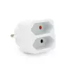 Розетка двійник без заземлення SQ-ZDB01/2, 2x2.5A(10A) 250V~Max, 1100W, White, 2Р, Q200 Розетка двійник без заземлення SQ-ZDB01/2, 2x2.5A(10A) 250V~Max, 1100W, White, 2Р, Q200