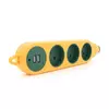 Колодка для подовжувача 3 гнізда + 2USB без заземлення 16A 220V, Orange, Q100 Колодка для подовжувача 3 гнізда + 2USB без заземлення 16A 220V, Orange, Q100