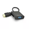 Конвертер VEGGIEG H-V1B HDMI (тато) на VGA (мама) 25cm, Black, Пакет Конвертер VEGGIEG H-V1B HDMI (тато) на VGA (мама) 25cm, Black, Пакет
