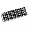 Наклейки на клавіатуру чорні з білими буквами Рус.Англ., OEM