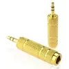 Перехідник Jack 3.5 (тато)/Jack 6.3 (мама) Stereo, Gold, метал, Q100 Перехідник Jack 3.5 (тато)/Jack 6.3 (мама) Stereo, Gold, метал, Q100