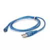 Кабель USB 2.0 (AM / Місго 5 pin) 1м, прозорий синій, Пакет, Q250 Кабель USB 2.0 (AM / Місго 5 pin) 1м, прозорий синій, Пакет, Q250