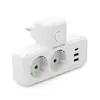 Розетка трійник Т-подібний із заземленням F303-White, 2 розетки+2USB+1Type-C, 2500W, 10A, 110-250V~Max, Blister Розетка трійник Т-подібний із заземленням F303-White, 2 розетки+2USB+1Type-C, 2500W, 10A, 110-250V~Max, Blister