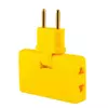 Трійник + перехідник 3 in 1, UK/US-EU, 220В, 10А, поворотний 180°, Yellow Трійник + перехідник 3 in 1, UK/US-EU, 220В, 10А, поворотний 180°, Yellow