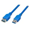 Подовжувач USB 3.0 AM / AF, 0.5m, Blue, Пакет, Q200