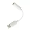 Перехідник Kin Lighting(M) => Jack 3.5mm(F), 5см, White Перехідник Kin Lighting(M) => Jack 3.5mm(F), 5см, White
