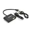 Конвертер VEGGIEG H-V1B HDMI (тато) на VGA (мама) + HDMI (мама), 25cm, Black, Пакет Конвертер VEGGIEG H-V1B HDMI (тато) на VGA (мама) + HDMI (мама), 25cm, Black, Пакет