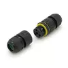 Кабельний з'єднувач EW-M16-2P, під кабель 3,5-7 мм, 2P, 17.5A, 450V, Black Кабельний з'єднувач EW-M16-2P, під кабель 3,5-7 мм, 2P, 17.5A, 450V, Black