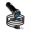 Набір АЗУ 12-24V HOCO Z40 кабель Micro, 2xUSB, 2.4A, кабель 1м, Black, Box Набір АЗУ 12-24V HOCO Z40 кабель Micro, 2xUSB, 2.4A, кабель 1м, Black, Box