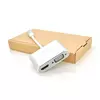 Хаб-конвертор VEGGIEG Type-C (тато) на VGA (мама) + HDMI (мама), 10 см, Silver, Box Хаб-конвертор VEGGIEG Type-C (тато) на VGA (мама) + HDMI (мама), 10 см, Silver, Box