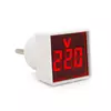 Цифровий вольтметр у розетку LED-102R, діапазон вимірювань 50-380V, Red, 30х30х52мм Цифровий вольтметр у розетку LED-102R, діапазон вимірювань 50-380V, Red, 30х30х52мм