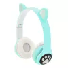 Бездротові навушники Bluetooth Cat Ear VZV-23M Led, Green Бездротові навушники Bluetooth Cat Ear VZV-23M Led, Green