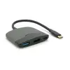 Хаб Type-C(тато) пластиковий, HDMI(мама)+USB3.0(мама)+PD(мама), 23cm, Black Хаб Type-C(тато) пластиковий, HDMI(мама)+USB3.0(мама)+PD(мама), 23cm, Black