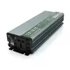 Інвертор напруги Demuda DMDPSW-800W, 12V/220V, 800W з правильною синусоїдою, 1 універсальна розетка, 2 USB, клемні дроти, Q20 Інвертор напруги Demuda DMDPSW-800W, 12V/220V, 800W з правильною синусоїдою, 1 універсальна розетка, 2 USB, клемні дроти, Q20