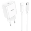 Набір СЗУ 110-240V HOCO C76A Pro+ Type-C кабель, USB-C, PD30W, кабель 1м, White, Box Набір СЗУ 110-240V HOCO C76A Pro+ Type-C кабель, USB-C, PD30W, кабель 1м, White, Box
