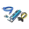 Riser PCI-EX, x1=>x16, 6-pin, SATA=>6Pin, USB 3.0 AM-AM 0,6 м (синій), конденсатори 270, Пакет Riser PCI-EX, x1=>x16, 6-pin, SATA=>6Pin, USB 3.0 AM-AM 0,6 м (синій), конденсатори 270, Пакет