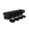 Колодка PiPo PP / SP-4/44 / 16B, 16А, 220-240В, IP44, з заглушкою, із заземленням 4 гнізда, каучук, чорний, Q10 Колодка PiPo PP / SP-4/44 / 16B, 16А, 220-240В, IP44, з заглушкою, із заземленням 4 гнізда, каучук, чорний, Q10
