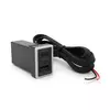 АЗУ врізне 60W-D01T03-S, PD+QC, Type-C: 30W, USB: 30W, LED підсвічування, комплект проводів під паяння, 33x22х58mm, Black АЗУ врізне 60W-D01T03-S, PD+QC, Type-C: 30W, USB: 30W, LED підсвічування, комплект проводів під паяння, 33x22х58mm, Black