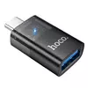 Перехідник HOCO UA36B USB3.0(F) => Type-C(M), Black, Box Перехідник HOCO UA36B USB3.0(F) => Type-C(M), Black, Box