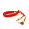 Кабель AUX Audio DC3.5 тато-тато 1.5м пружина, CCA Stereo Jack, (круглий) Red cable, Box Кабель AUX Audio DC3.5 тато-тато 1.5м пружина, CCA Stereo Jack, (круглий) Red cable, Box