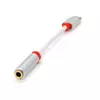 Перехідник KY-201 Type-C(M)/Jack 3.5mm(F), 5см, White/Black, Box Перехідник KY-201 Type-C(M)/Jack 3.5mm(F), 5см, White/Black, Box