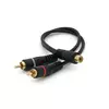 Кабель RCA (мама) => 2хRCA (тато), CU, круглий, Black, 0,2 м, (Пакет) Q250 Кабель RCA (мама) => 2хRCA (тато), CU, круглий, Black, 0,2 м, (Пакет) Q250