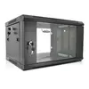 Шафа  Merlion 6U, 600*450*367 (Ш*Г*В) мм  загартоване скло, чорна. сталь 1,2мм з замком Шафа  Merlion 6U, 600*450*367 (Ш*Г*В) мм  загартоване скло, чорна. сталь 1,2мм з замком