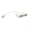Конвертер mini Display Port (тато) на HDMI/VGA(мама) 30cm, Silver, 4K/2K, Пакет Конвертер mini Display Port (тато) на HDMI/VGA(мама) 30cm, Silver, 4K/2K, Пакет