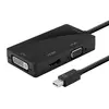 Конвертер mini Display Port (тато) на HDMI/VGA/DVI(мама) 30cm, Black, 4K/2K, Пакет Конвертер mini Display Port (тато) на HDMI/VGA/DVI(мама) 30cm, Black, 4K/2K, Пакет