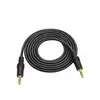 Кабель AUX Audio DC3.5 тато-тато 1.5м, GOLD Stereo Jack, (круглий) Black cable, Пакет Q500 Кабель AUX Audio DC3.5 тато-тато 1.5м, GOLD Stereo Jack, (круглий) Black cable, Пакет Q500