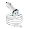 Набір АЗУ 12-24V HOCO Z40 + кабель Type-C, 2xUSB, 2.4A, кабель 1м, White, Box Набір АЗУ 12-24V HOCO Z40 + кабель Type-C, 2xUSB, 2.4A, кабель 1м, White, Box