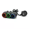 АЗУ розгалужувач + вольтметр Olesson 1633, 12V-3 * 12V + USB, Black, Blister АЗУ розгалужувач + вольтметр Olesson 1633, 12V-3 * 12V + USB, Black, Blister