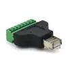 Клемна колодка 8-розрядна + RJ45 8P8С тато, екранована Клемна колодка 8-розрядна + RJ45 8P8С тато, екранована