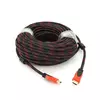 Кабель Merlion HDMI-HDMI 30m, v1.4, OD-7.4mm, 2 фільтри, обплетення, круглий Black/RED, конектор RED/Black, (Пакет) Q20 Кабель Merlion HDMI-HDMI 30m, v1.4, OD-7.4mm, 2 фільтри, обплетення, круглий Black/RED, конектор RED/Black, (Пакет) Q20