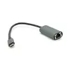 Конвертер Type-C (тато)/RJ-45(мама), 18cm, круглий, chip:RTL8153, 1000Mbps, Gray Конвертер Type-C (тато)/RJ-45(мама), 18cm, круглий, chip:RTL8153, 1000Mbps, Gray