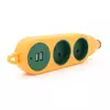 Колодка для подовжувача 2 гнізда + 2USB, без заземлення, 16A 220V, Orange, Q100 Колодка для подовжувача 2 гнізда + 2USB, без заземлення, 16A 220V, Orange, Q100