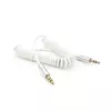 Кабель AUX Audio DC3.5 тато-тато 1.5м пружина, CCA Stereo Jack, (круглий) White cable, Box Кабель AUX Audio DC3.5 тато-тато 1.5м пружина, CCA Stereo Jack, (круглий) White cable, Box