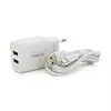 Набір BOROFONE BA37A СЗУ 2xUSB+ кабель Lighting, 2.4A, 1м, White, Box Набір BOROFONE BA37A СЗУ 2xUSB+ кабель Lighting, 2.4A, 1м, White, Box