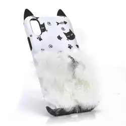 Накладка Кіт пухнастий хвіст (смарт кільце) iPhone 6/6s white Накладка Кіт пухнастий хвіст (смарт кільце) iPhone 6/6s white