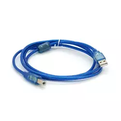 Кабель USB 2.0 RITAR AM / BM, 1.5m, 1 ферит, прозорий синій Q250 Кабель USB 2.0 RITAR AM / BM, 1.5m, 1 ферит, прозорий синій Q250