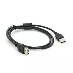 Подовжувач USB 2.0 AM/AF, 1,0m, 1 ферит, чорний, Пакет Q500 Подовжувач USB 2.0 AM/AF, 1,0m, 1 ферит, чорний, Пакет Q500