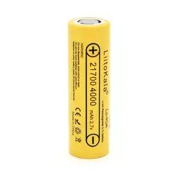 Акумулятор 21700 Li-Ion LiitoKala Lii-40A, 4000mah (4000-4300mah), 25A, 3.7V (2.5-4.2V), Yellow, PVC BOX Акумулятор 21700 Li-Ion LiitoKala Lii-40A, 4000mah (4000-4300mah), 25A, 3.7V (2.5-4.2V), Yellow, PVC BOX