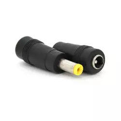 Перехідник DC 5.5x2.1mm (мама) - 5.5х1.7mm (тато) Yellow Перехідник DC 5.5x2.1mm (мама) - 5.5х1.7mm (тато) Yellow