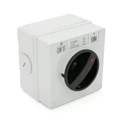 Вимикач зовнішнього монтажу, двосторонній висновок, IP65, AC:250V, 16A, Grey Вимикач зовнішнього монтажу, двосторонній висновок, IP65, AC:250V, 16A, Grey