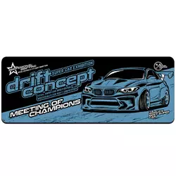 Килимок 300*700 тканинний Drift concept з бічним прошивкою, товщина 2 мм, Dark blue, Пакет Килимок 300*700 тканинний Drift concept з бічним прошивкою, товщина 2 мм, Dark blue, Пакет
