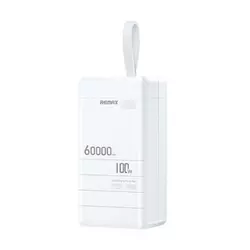 Power Bank Remax RPP-650 60000mAh, PD 100W+QC 22.5W, White, 1.46kg Power Bank Remax RPP-650 60000mAh, PD 100W+QC 22.5W, White, 1.46kg