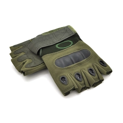 Тактичні рукавички з пластиком, безпалі, розмір XL, Green